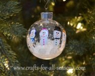 handprint snowman ornament