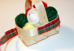 knitting basket ornament