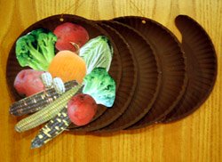 cornucopia  paper, plate, and plane