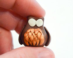 polymer clay owl