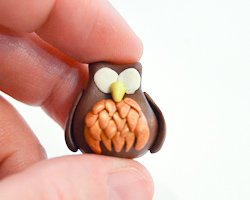 polymer clay owl