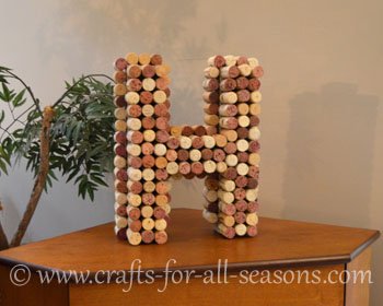 wine cork monogram